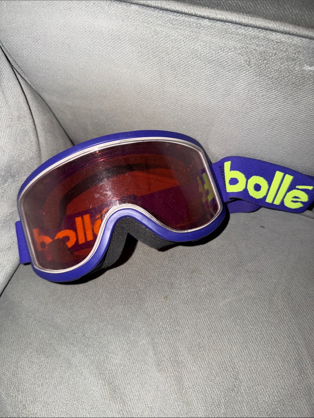 bollé Purple Ski Goggles with Orange-Red Lens
